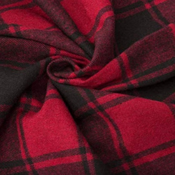 A Twist to a Favorite - Buffalo Check Lace-up Long Sleeve Plaid Shirt size L - Picture 5 of 6